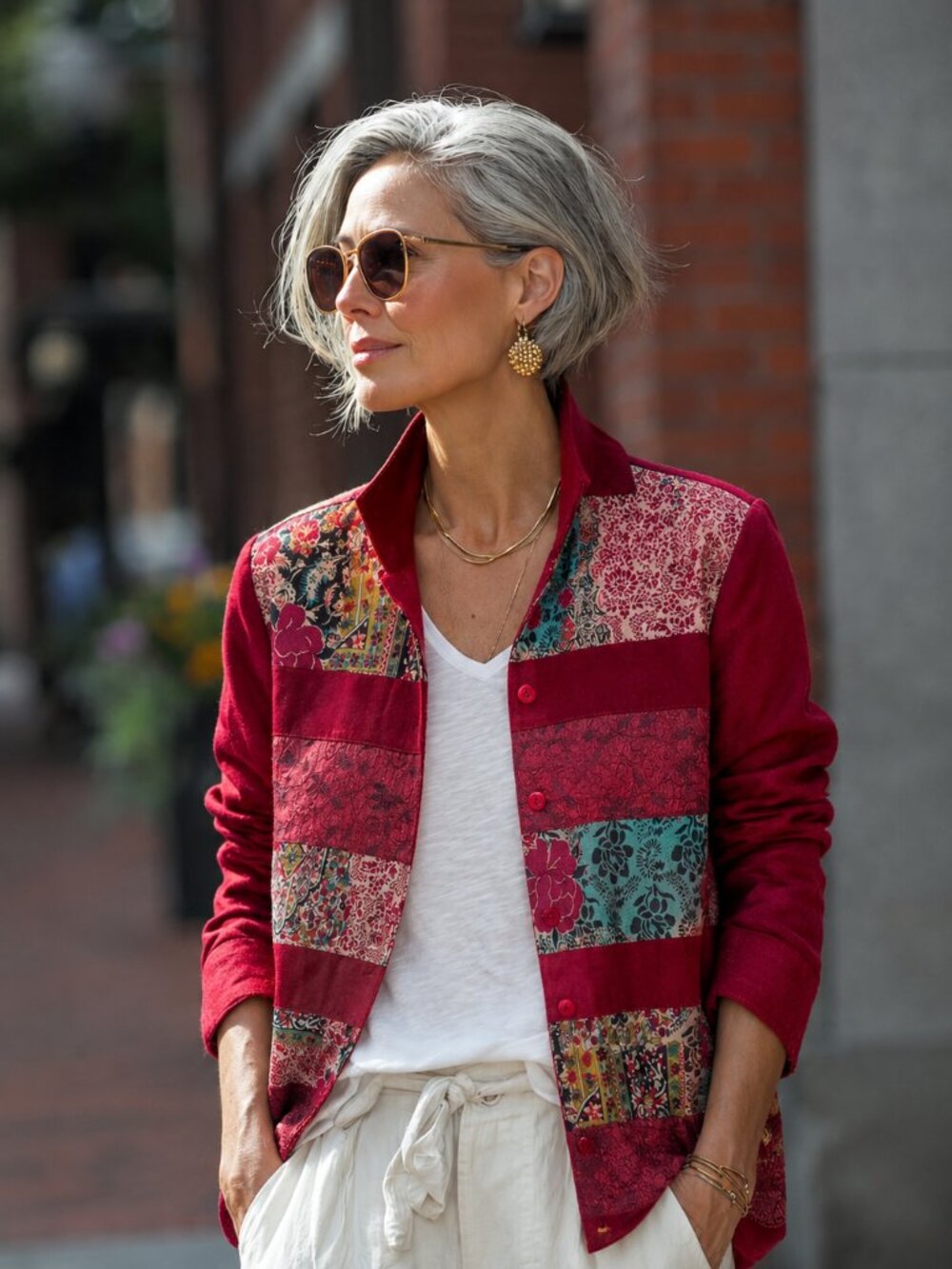 TanJay vintage boho patchwork jacket